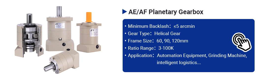 ZD Low Backlash High Torque Helical Gear Planetary Gearbox Speed Reducer For Servo Motor