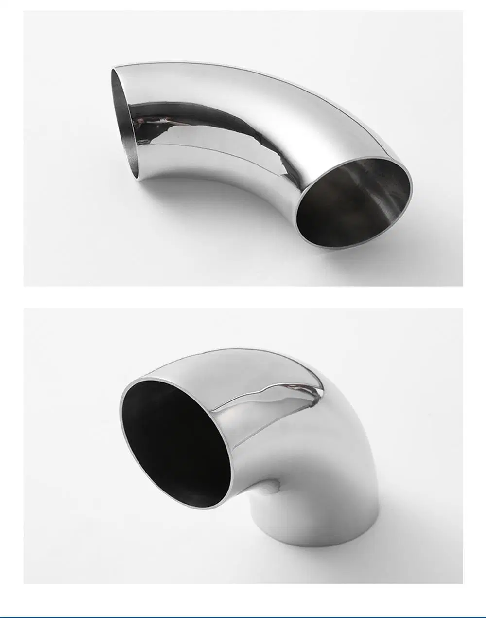 Stainless Steel Elbow Food Grade Welded Elbow Sanitary Grade Internal and External Mirror Polished Welded Reducing and Reducing Pipe Fittings